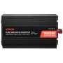 VEVOR Falownik 1500 W, 12 V DC do 230 V AC, czysta fala sinusoidalna, z pilotem, portami USB i typu C, 2 gniazdami AC, szybkie ładowanie dla kamperów, ciężarówek i kempingów