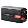 VEVOR Falownik 3500 W, 12 V DC do 230 V AC, falownik sinusoidalny, konwerter ładowarki samochodowej zasilanej energią słoneczną z wyświetlaczem LCD, pilotem, portem USB, 2 gniazdami AC, portem typu C