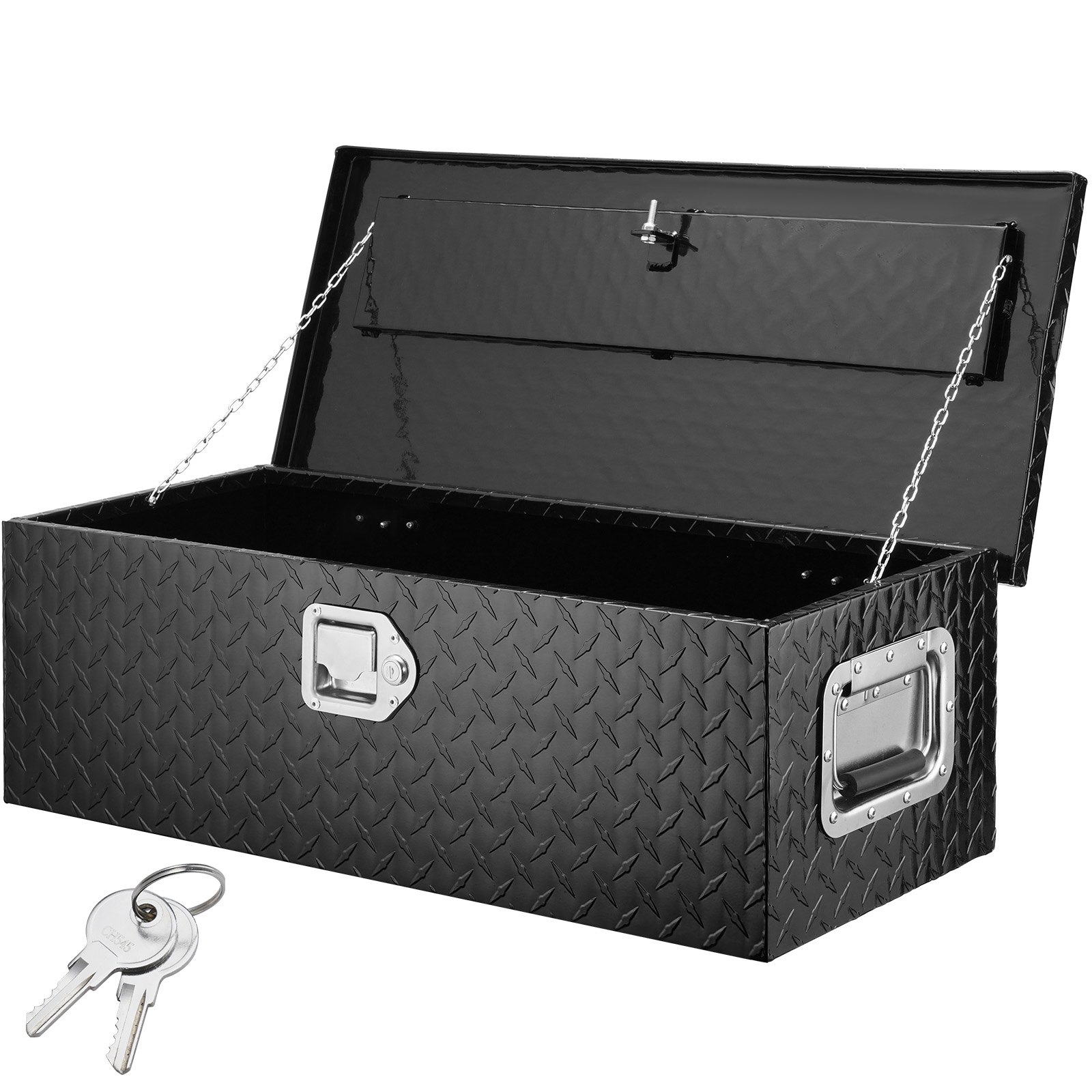 Skrzynia narzędziowa VEVOR 762 x 330 x 244 mm do skrzyni ładunkowej samochodu ciężarowego, zamykana, pojemność 64 l, skrzynia narzędziowa, udźwig 30 kg, organizer do skrzynek narzędziowych do kamperów, samochodów osobowych itp.