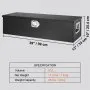 VEVOR 990 x 330 x 254 mm Skrzynia narzędziowa do samochodu ciężarowego, zamykana, 83 l, skrzynia narzędziowa, schowek, udźwig 39 kg, organizer do skrzynki narzędziowej do kampera, samochód, czarny