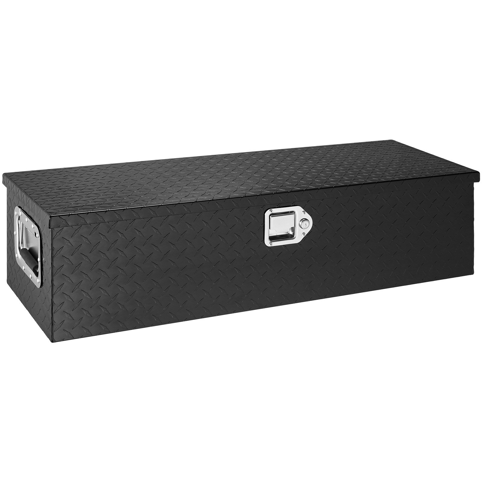 VEVOR 990 x 330 x 254 mm Skrzynia narzędziowa do samochodu ciężarowego, zamykana, 83 l, skrzynia narzędziowa, schowek, udźwig 39 kg, organizer do skrzynki narzędziowej do kampera, samochód, czarny