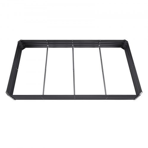 VEVOR donica podniesiona skrzynka na kwiaty skrzynka na rośliny ogrodowe rabata na warzywa rabata na rośliny rabata ogrodowa ciemnoszary 240x120x30cm metal ocynkowany idealny do uprawy warzyw owoce zioła itp.