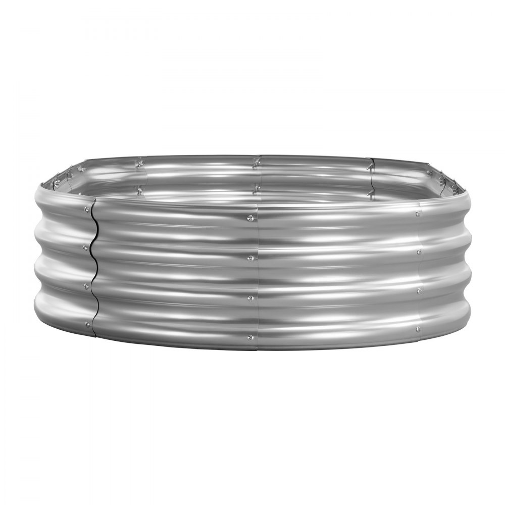 VEVOR Podwyższona grządka ogrodowa, metalowa, 1800x900x290 mm, grządka do sadzenia, grządka warzywna, donica z otwartym dnem i zaokrąglonymi krawędziami, grządka kwiatowa, grządka ziołowa, idealna do warzyw, kwiatów, ziół i sukulentów, owalna