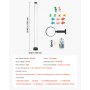 VEVOR Lampa akwariowa 10x Lampa lawowa z rybkami, światło nastrojowe, 150 cm, 16 efektów kolorystycznych