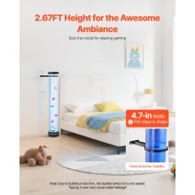 Lampa lawowa VEVOR 80 cm, 6x lampa bąbelkowa z rybką, 16 efektów kolorystycznych, pilot zdalnego sterowania