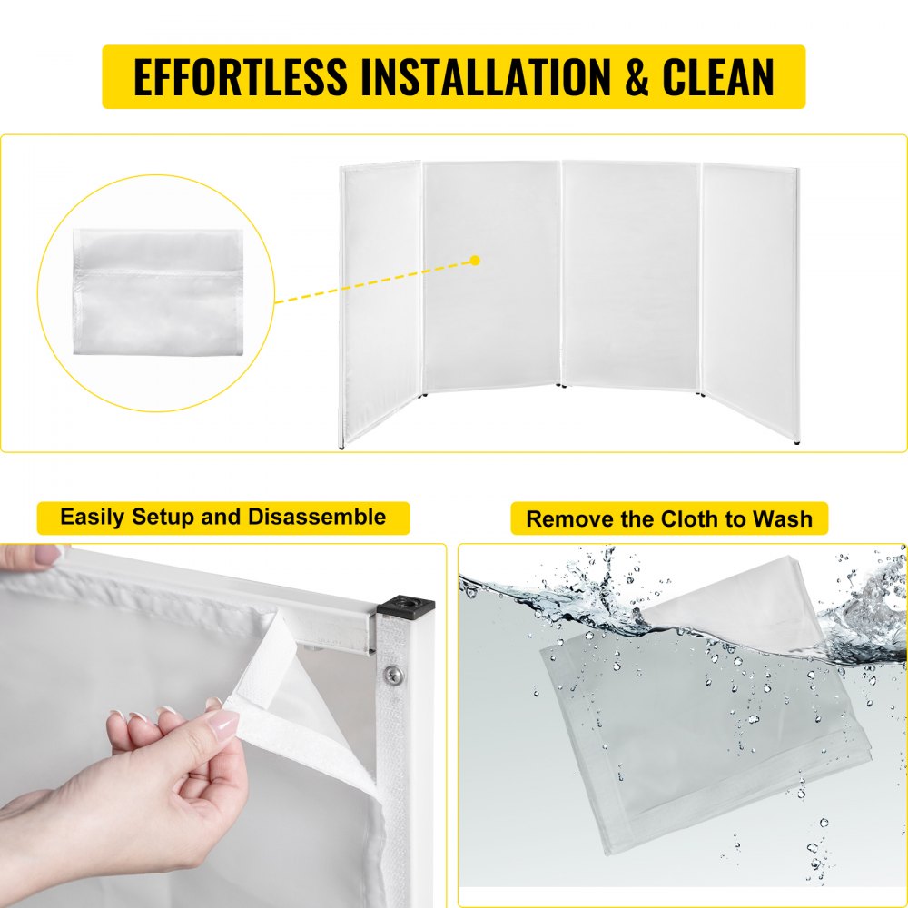 VEVOR DJ Pult Paravent 4-częściowy składany ekran DJ screen DJ stojak elewacyjny