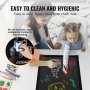 Tablica informacyjna LED VEVOR, podświetlana, zmazywalna tablica kredowa o wymiarach 24 x 16 cali, neonowy znak menu, tablica do rysowania z 8 fluorescencyjnymi markerami kredowymi i pilotem, przetestowana zgodnie z normami UL