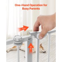 VEVOR Bramka dla dziecka Bramka dla psa Separator 711mm Wysokość 4877mm Szerokość Biały Składany