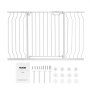 VEVOR Safety Gate, Barrier Gate, Stair Gate, 749-1346mm Width Range, Child Gate, Pet Gate, Stair Safety Gate, Double-Swinging Gate, 762mm Height, White Baby Gate, No Drilling Required