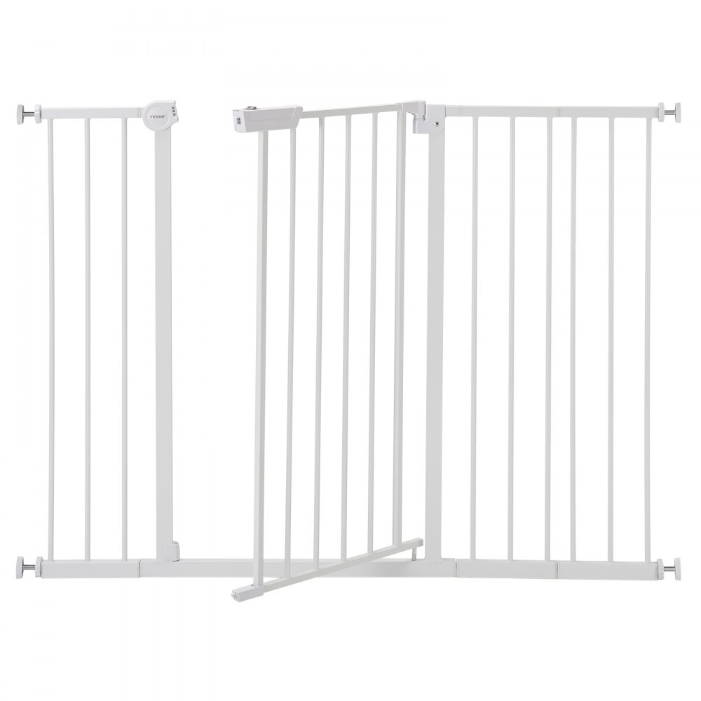 Bramka schodowa VEVOR Baby Gate z regulowaną szerokością (65-121,9 cm), otwierana jedną ręką, do schodów i drzwi, biała