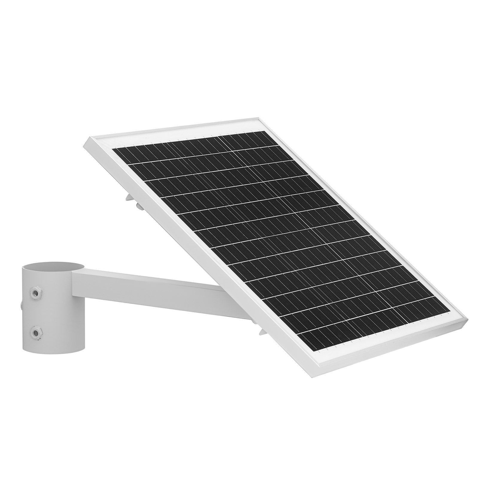 Zestaw paneli słonecznych monokrystalicznych VEVOR 12 V o mocy 20 W, ładowarka akumulatorów z wbudowanym kontrolerem i uchwytem na słupku, wodoodporność IP65 do bram, ogrodzeń, gospodarstw rolnych i trawników (pasuje do słupków o średnicy 40–80 mm)