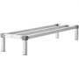 VEVOR Aluminiowy regał magazynowy, 48 x 14 cali, komercyjna półka podłogowa na żywność, 8 cali nad ziemią, nośność 1000 funtów, w pełni spawany aluminiowy regał magazynowy, do przechowywania w restauracjach, kuchniach, garażach i pojazdach