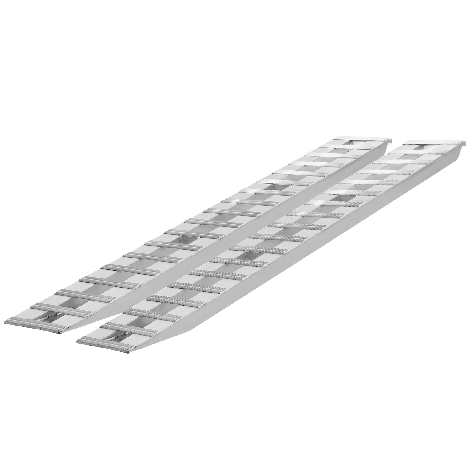 VEVOR Loading Ramps, 2 Pcs 2745 x 380 mm, Durable Aluminum and Heavy-Duty Trailer Ramp Set with Anti-Slip Plates, 6000 Lbs Combined Capacity, for Carts, Farm Tractors, ATVs, Lawn Mowers, Motorcycles