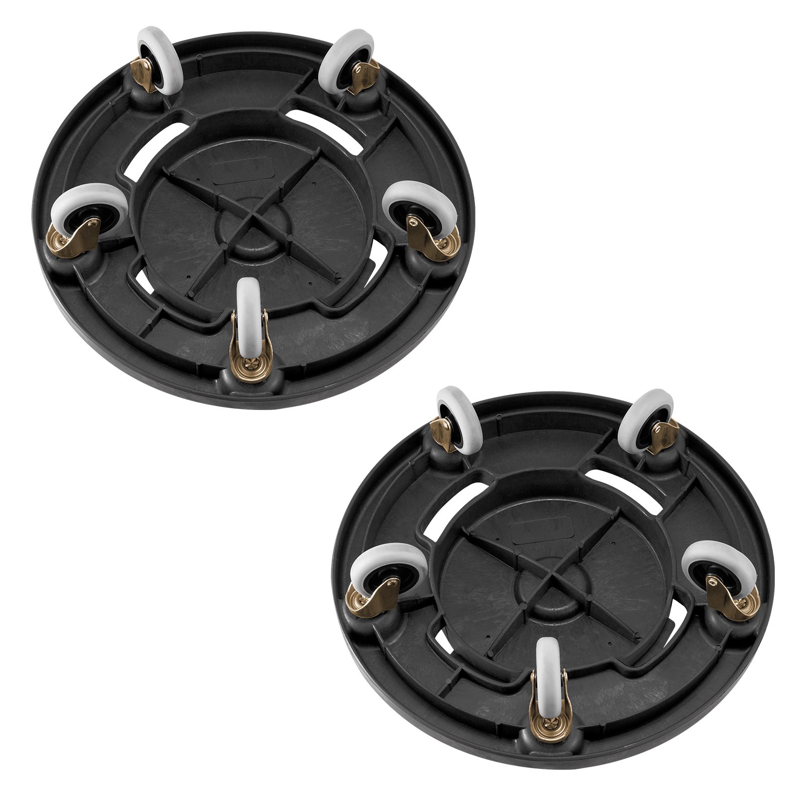 Wózek do kosza na śmieci VEVOR, pasuje do pojemników 75,7/121/166,6/208 l, 2-częściowy wózek do kosza na śmieci z 4 blokowanymi kółkami, udźwig 227 kg, wózek wielofunkcyjny, 455 x 155 mm