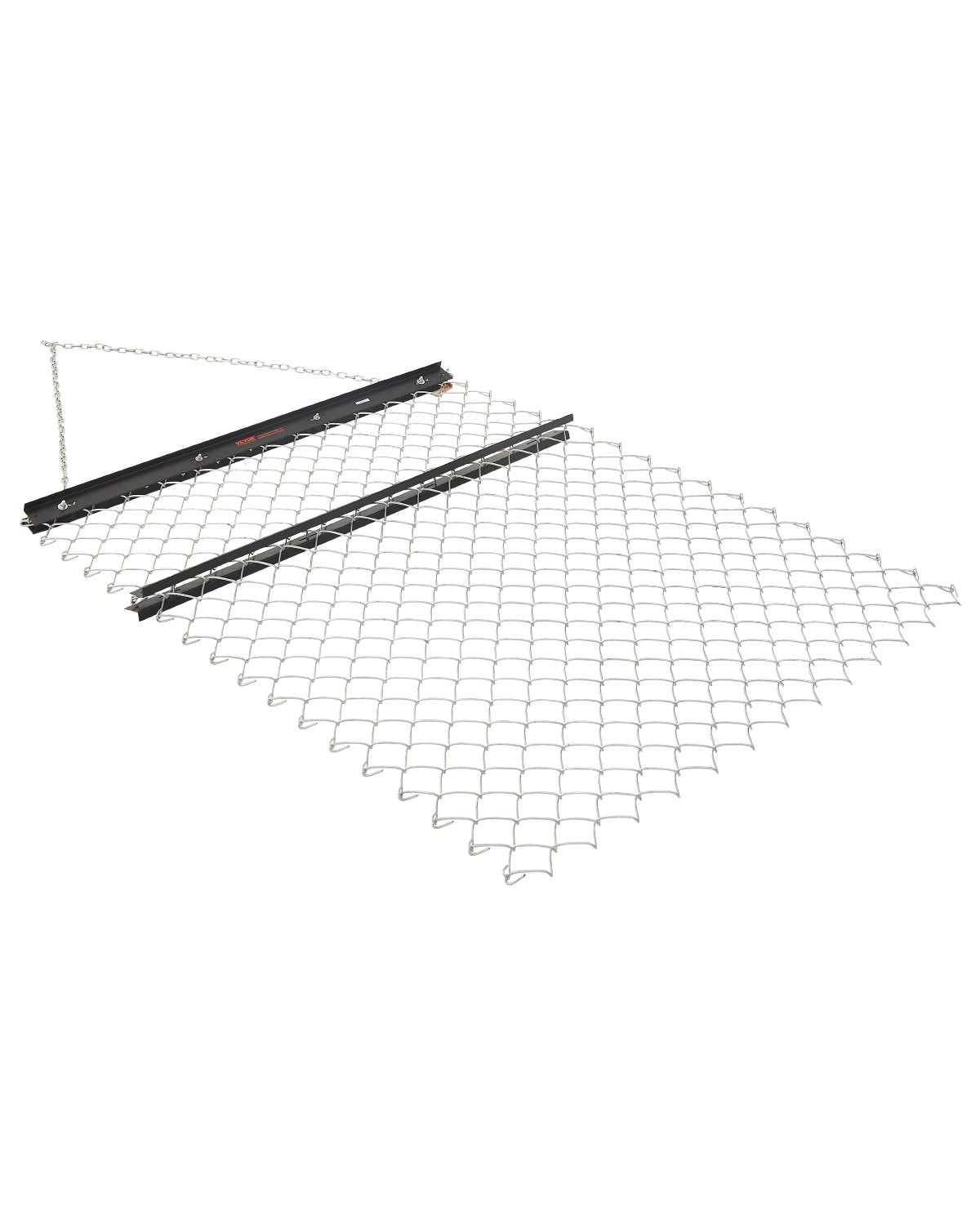 VEVOR trailing harrow, 1520x1240x57mm, chain harrow made of Q235 steel, UTV tractor attachments for leveling landscapes or lawn preparation, meadow harrow for gravel driveways, farm, field garden