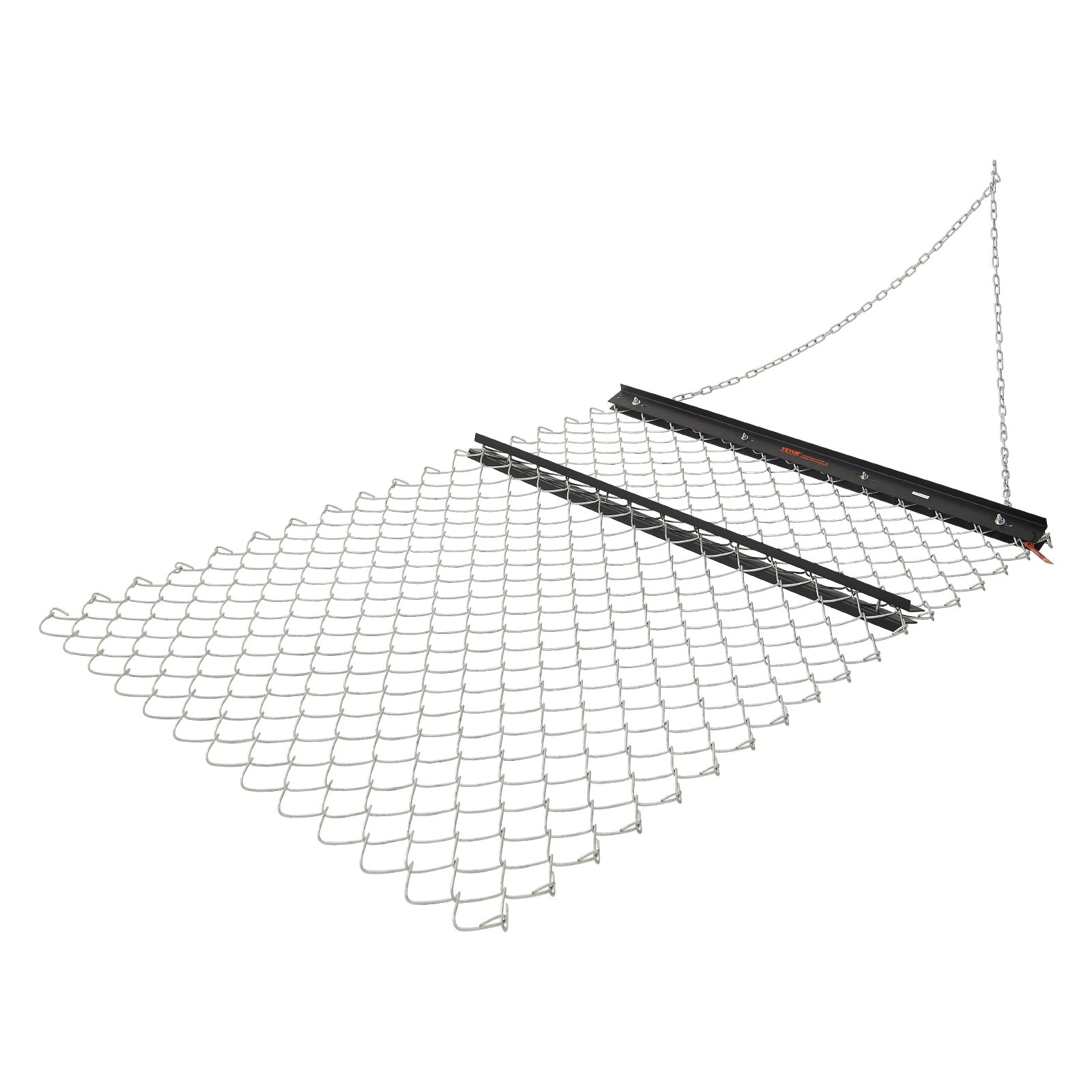 VEVOR trailing harrow, 1520x1240x57mm, chain harrow made of Q235 steel, UTV tractor attachments for leveling landscapes or lawn preparation, meadow harrow for gravel driveways, farm, field garden