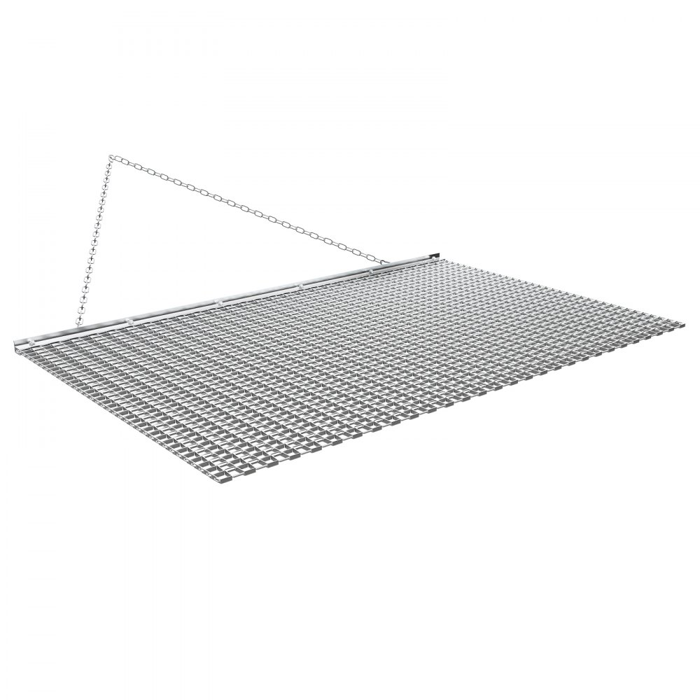 Brona wleczona VEVOR 1525x914 mm, brona łąkowa, brona polowa ze stali ocynkowanej z łańcuchem wleczonym, mocowanie do quadów, UTV i traktorów do wyrównywania dróg żwirowych, torów i pól