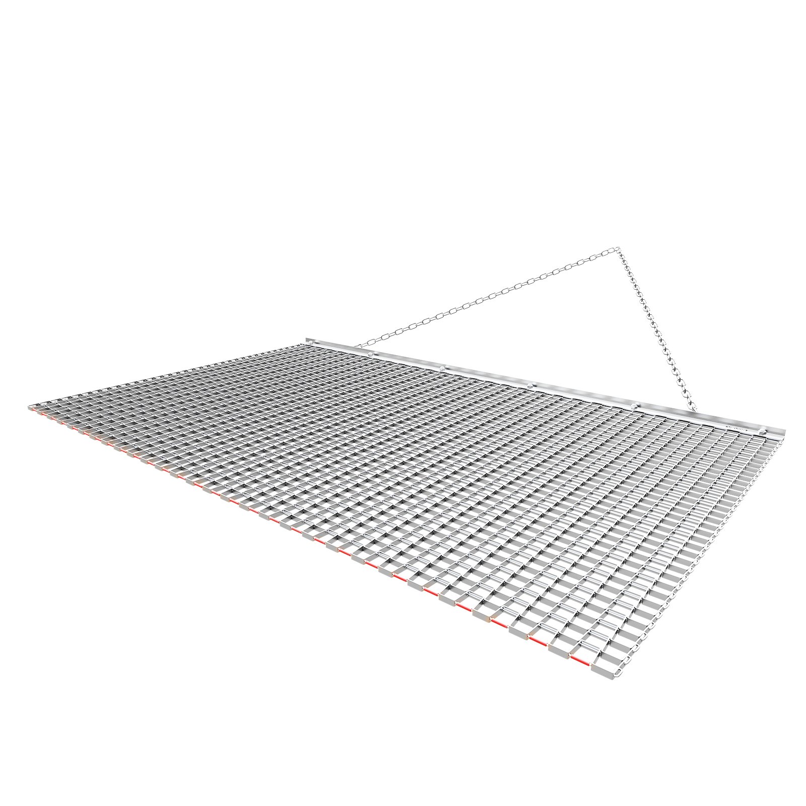 Brona wleczona VEVOR 1525x914 mm, brona łąkowa, brona polowa ze stali ocynkowanej z łańcuchem wleczonym, mocowanie do quadów, UTV i traktorów do wyrównywania dróg żwirowych, torów i pól