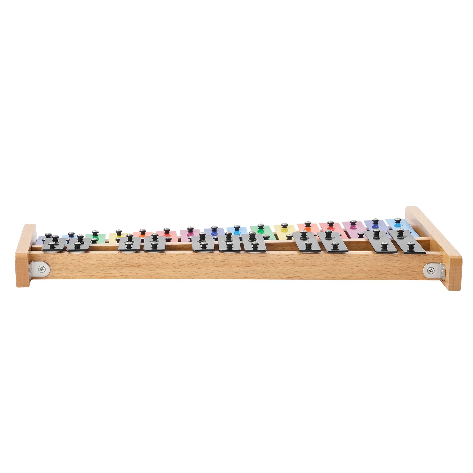 VEVOR Glockenspiel, 27 nut, profesjonalny instrument perkusyjny z ksylofonem, z klawiszami SPCC i kolorowymi metalowymi klawiszami, zawiera 4 młotki, torbę transportową, zestaw instrumentów muzycznych dla początkujących