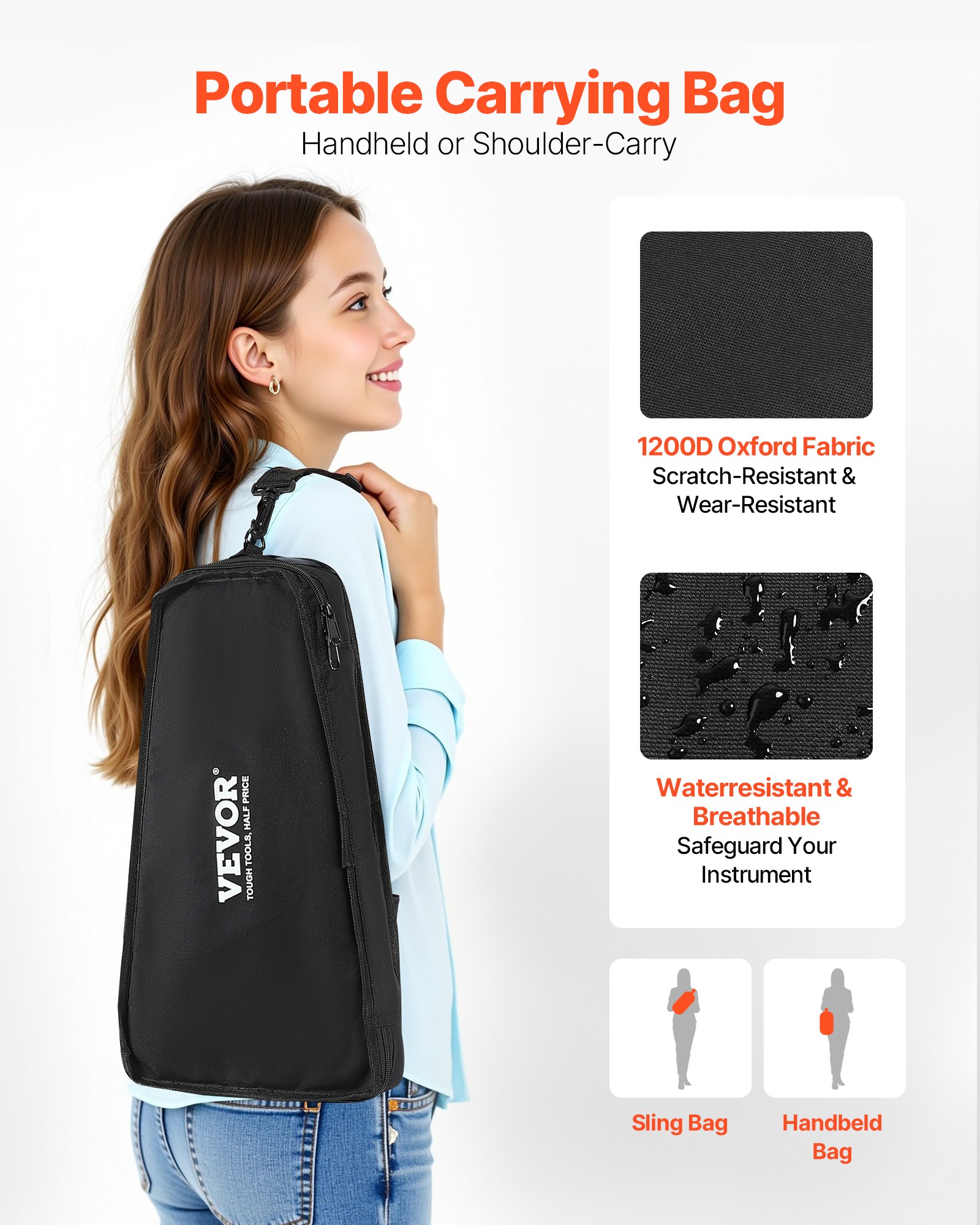 Dzwonki VEVOR, 27 nut, profesjonalny instrument perkusyjny z ksylofonem, z klawiszami SPCC i metalowymi, w zestawie 4 pałki, torba transportowa, instrument muzyczny dla początkujących, lekcje muzyki