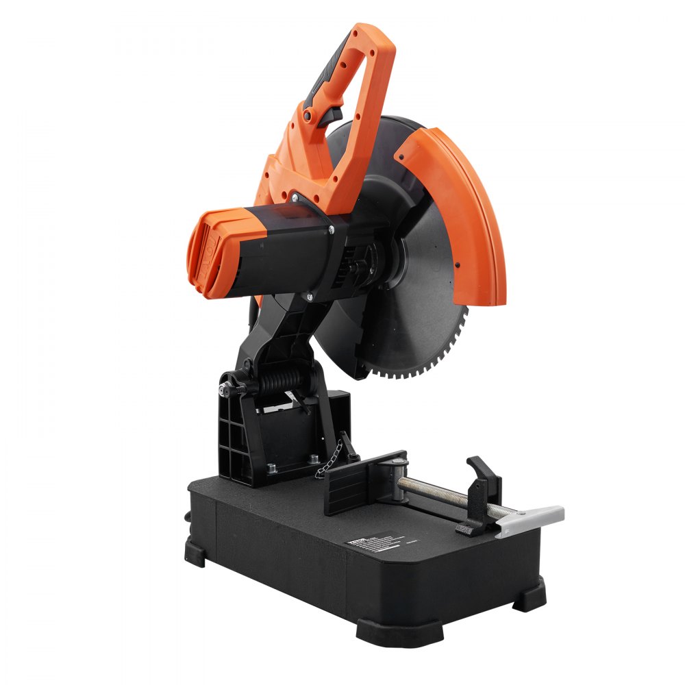 Piła ukosowa VEVOR 2800 W z tarczą tnącą, 35,5 cm, profesjonalna piła panelowa, piła ukosowa, piły, piła ukosowa, piła tarczowa, wysokiej jakości tarcza tnąca, piła ukosowa do cięcia na zimno, pomarańczowo-czarna