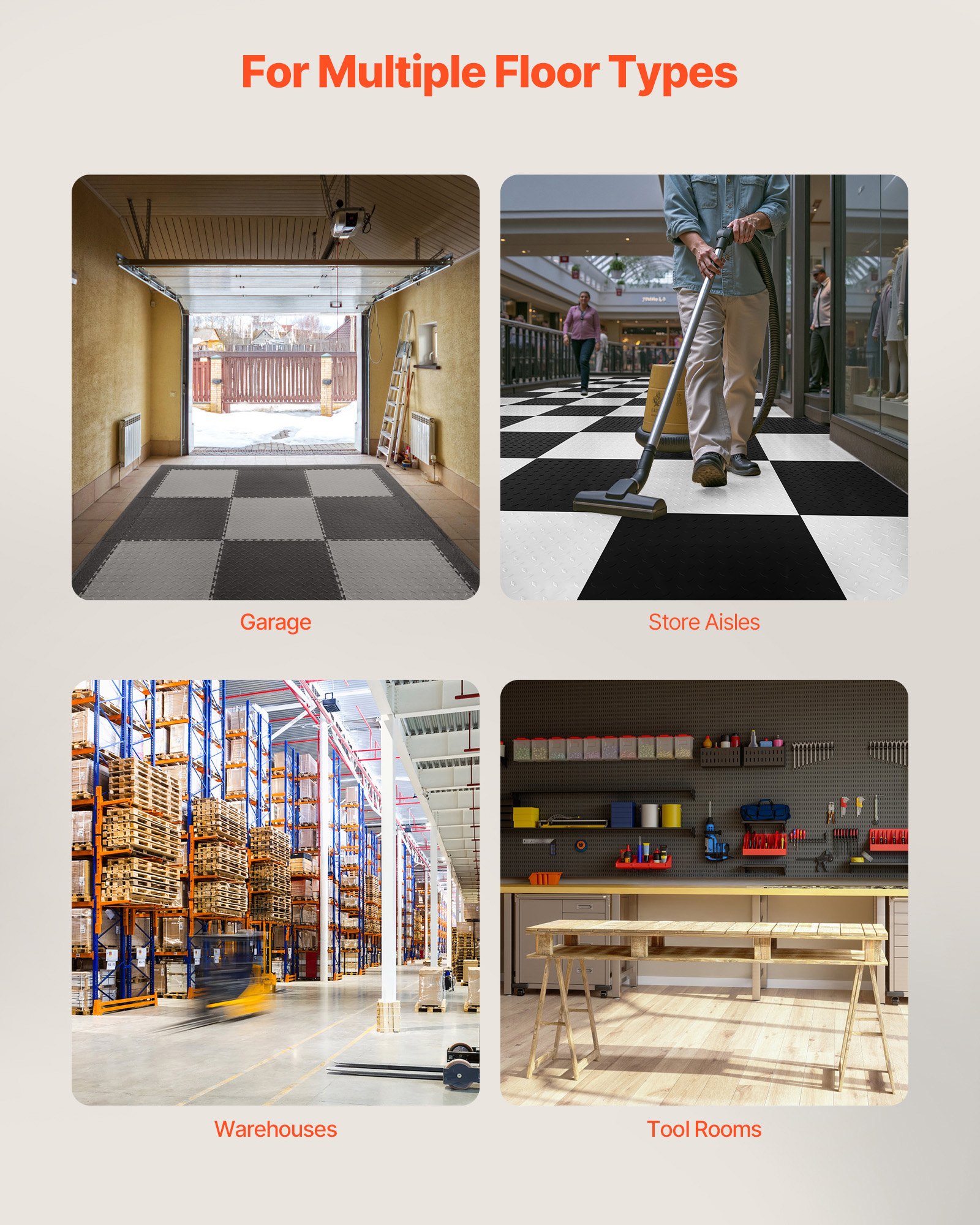 Listwa krawędziowa do garażu VEVOR, męska, zestaw 12 elementów, 4 narożniki, montaż na klik, listwa krawędziowa do garażu z tworzywa PVC, antypoślizgowa, kompatybilna wyłącznie z matami VEVOR z 4 bokami, czarna