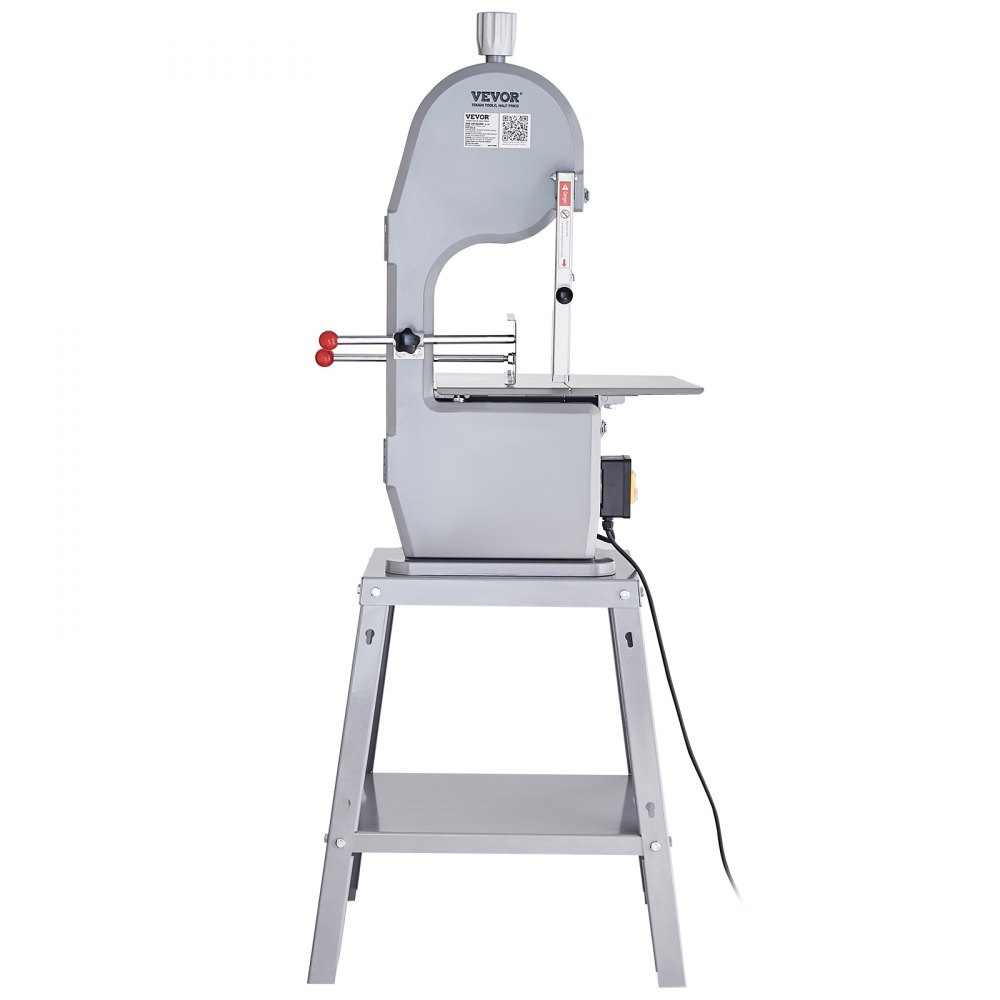 Piła do kości VEVOR, elektryczna maszyna do cięcia kości o mocy 1500 W i wydajności 300 kg/h, maszyna do cięcia kości 490 x 380 mm, grubość cięcia 4-200 mm, piła do mięsa gastro, komercyjna piła do kości ze stojakiem