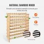 VEVOR Wine Rack, Wine Stand for 72 Bottles, Bamboo Bottle Rack with 8 Compartments, Stackable Vintage Wine Stand for Cellar, Bar, Storage Room, etc. Bottle Holder, Wine Bottle Rack, 80 kg Load Capacity