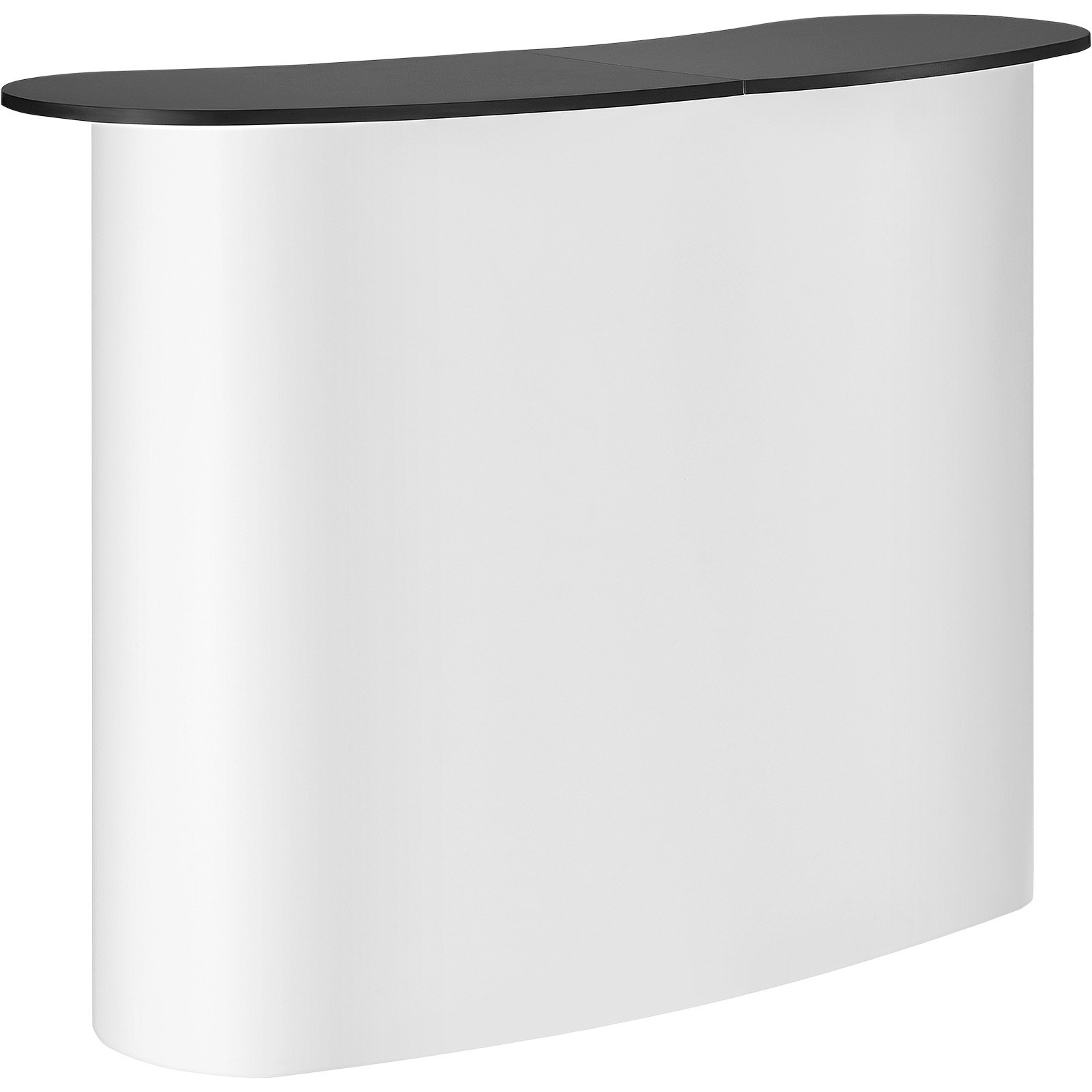 VEVOR Przenośne stoisko targowe, 1300 x 465 x 950 mm, składany stolik barowy do sprzedaży promocyjnej, rozkładane podium z półką, torba transportowa