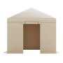 VEVOR Winter Gazebo Cover Fits 3.05 x 3.05 m Hardtop Gazebos, All-Weather Gazebo Cover with Sidewalls & Windows, High-Density PE Material, Enclosed Storage Shelter Covers, Gazebos not Included