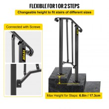 VEVOR Poręcz schodowa Balustrady schodowe Poręcz Poręcz wejściowa na 1 lub 2 biegi schodów