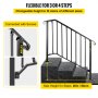VEVOR Poręcze schodowe Poręcz balustrady schodowej Poręcz wejściowa na 3 lub 4 biegi schodów