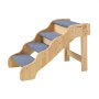 Schody dla psa VEVOR 740x430x500 mm, 4-stopniowe schody dla zwierząt, składane drewniane schody odpowiednie dla małych, średnich, dużych i starszych zwierząt, a także szczeniąt do 68 kg, drabinka dla psa do łóżka, sofy i samochodu