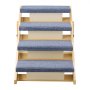 Schody dla psa VEVOR 630x470x490 mm, 4-stopniowe schody dla zwierząt, składane drewniane schody odpowiednie dla małych, średnich, dużych i starszych zwierząt, a także szczeniąt do 68 kg, drabinka dla psa do łóżka, sofy i samochodu