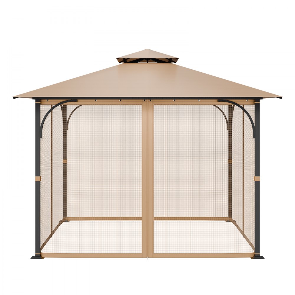 Moskitiera VEVOR do altan, zamiennik moskitiery, pasuje do altan o wymiarach 120" x 120" x 84", moskitiera, zasłona do altan z 4 panelami, z podwójnym zamkiem błyskawicznym (tylko siatka)