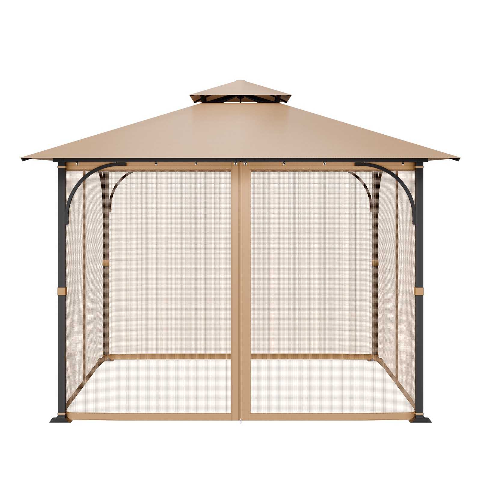Moskitiera VEVOR do altan, zamiennik moskitiery, pasuje do altan o wymiarach 120" x 120" x 84", moskitiera, zasłona do altan z 4 panelami, z podwójnym zamkiem błyskawicznym (tylko siatka)