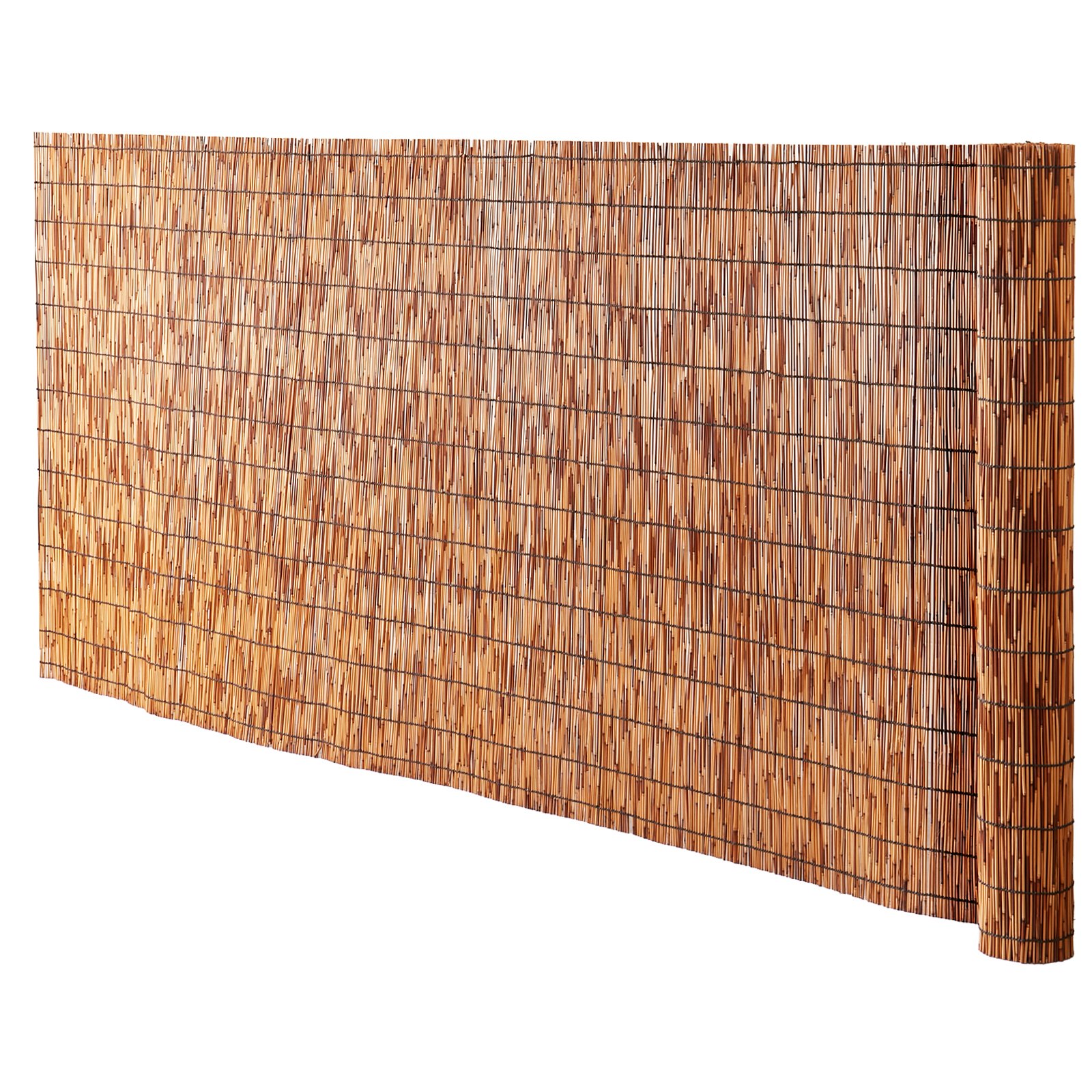 VEVOR Natural Reed Fence, 1.67 mx 5.01 m, Reed Curtain, Balcony Reed Fence Roll for Patio in Backyard, Decorative Fence for Garden Fence, Partition, Privacy Screen, Brown