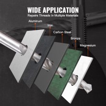VEVOR 166-częściowy zestaw do naprawy gwintów Narzędzie do naprawy gwintów metryczne Helicoil