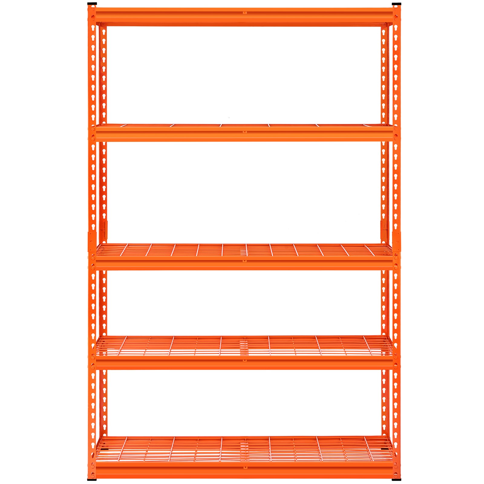 Regał magazynowy VEVOR, 1134 kg, 5-poziomowy, wytrzymały regał garażowy, 457,2 x 1219,2 x 1828,8 mm, regulowany, bezśrubowy regał przemysłowy, regał gospodarczy, regał piwniczny do kuchni, magazynu, piwnicy, pomarańczowy