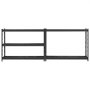VEVOR Storage Shelving, 1134 kg, 5-Tier Heavy-Duty Garage Shelving Unit, 457.2 x 1219.2 x 1828.8 mm, Adjustable Garage Shelving Unit for Industrial Storage, Basement Shelving, for Kitchen, Warehouse, Cellar, Black