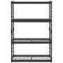 Regały magazynowe VEVOR, nośność 1096 kg, 4-poziomowy regał garażowy o dużej wytrzymałości, 508 x 1016 x 1524 mm, regulowane metalowe regały przemysłowe, regał garażowy, regał piwniczny do kuchni, magazynu, piwnicy, czarny