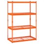VEVOR Storage Shelving, 1089 kg, 4-Tier Heavy-Duty Shelving Unit for Garage, 508x1016x1524mm, Adjustable Boltless Shelving Unit for Industrial Shelving, All-Purpose Shelving, Basement Shelving for Kitchen, Storage, Cellar, Orange