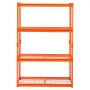 VEVOR Storage Shelving, 1089 kg, 4-Tier Heavy-Duty Shelving Unit for Garage, 508x1016x1524mm, Adjustable Boltless Shelving Unit for Industrial Shelving, All-Purpose Shelving, Basement Shelving for Kitchen, Storage, Cellar, Orange