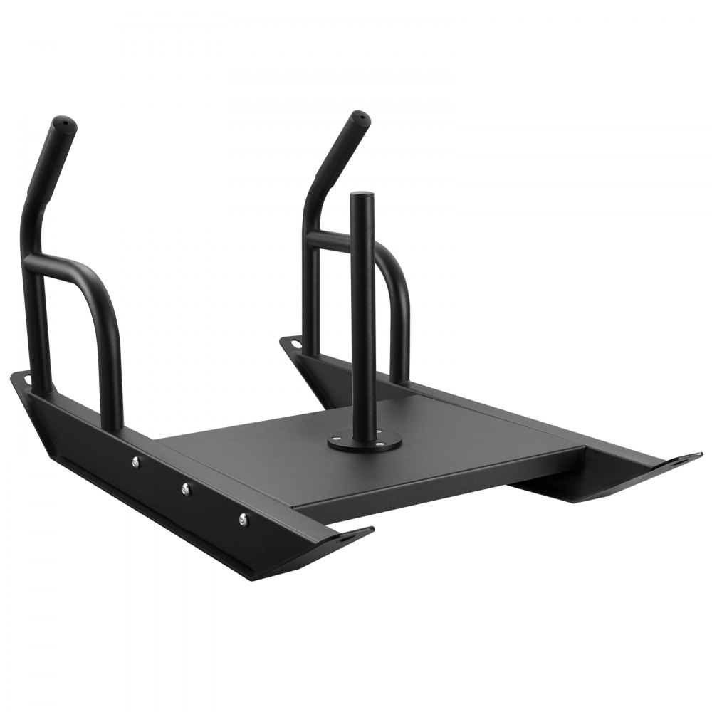 VEVOR Weight Sled, Steel Power Sled, Fitness Strength Training Sleds for Athletic Exercise Speed Improvement, Workout Fitness Equipment with Handle, Compatible with 25/51 mm Weight Plates, Black