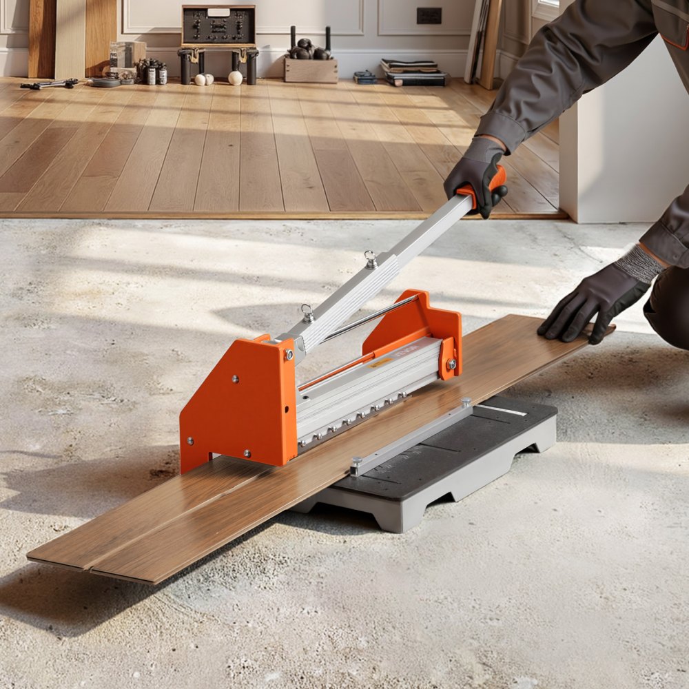 Ploter tnący do winylu VEVOR 304,8 mm, grubość cięcia laminatu 16 mm, z dźwignią ze stopu aluminium, teleskopową płytą podporową, do cięcia parkietu, LVT, VCT, SPC, LVP, WPC