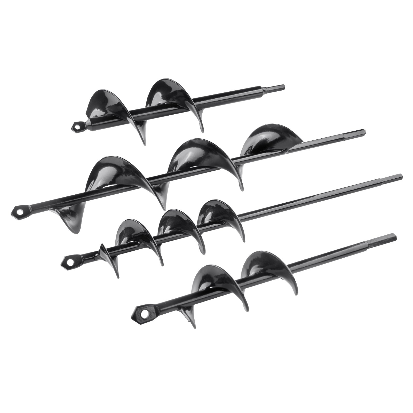 Świder ogrodowy VEVOR φ38 mm/47,5 mm/66 mm/77,6 mm Świder ziemny Wiertarka elektryczna PCM Stalowy ślimak słupkowy do wiertarki sześciokątnej 3/8" (9,53 mm) Śrubokręt Świder kręty Świder z otworem ziemnym Idealny do sadzenia i mieszania nasion