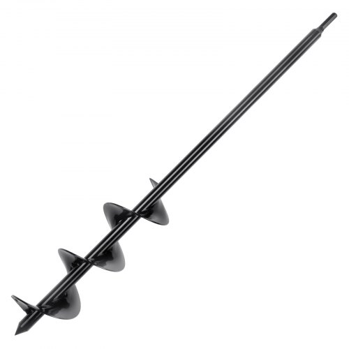 Świder ogrodowy VEVOR Świder gruntowy φ77x600 mm do wiertarki elektrycznej Ślimak ze stali PCM Nadaje się do wiertarki sześciokątnej 3/8"(9,53 mm) Wiertła krętego Idealne do sadzenia, montażu ogrodzeń i namiotów
