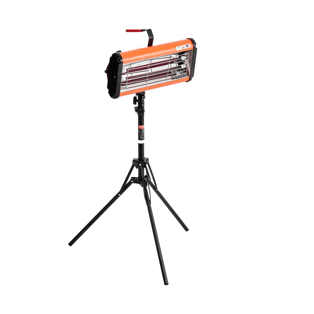 VEVOR Infrared Curing Lamp, Handheld/Stand Dual Use, 2000W 0-90 min Timing, Auto Heating Car Curing Light with Bracket, 3.55 sq.ft Spray Baking Booth Heaters, Paint Dryer for On-Site Repair
