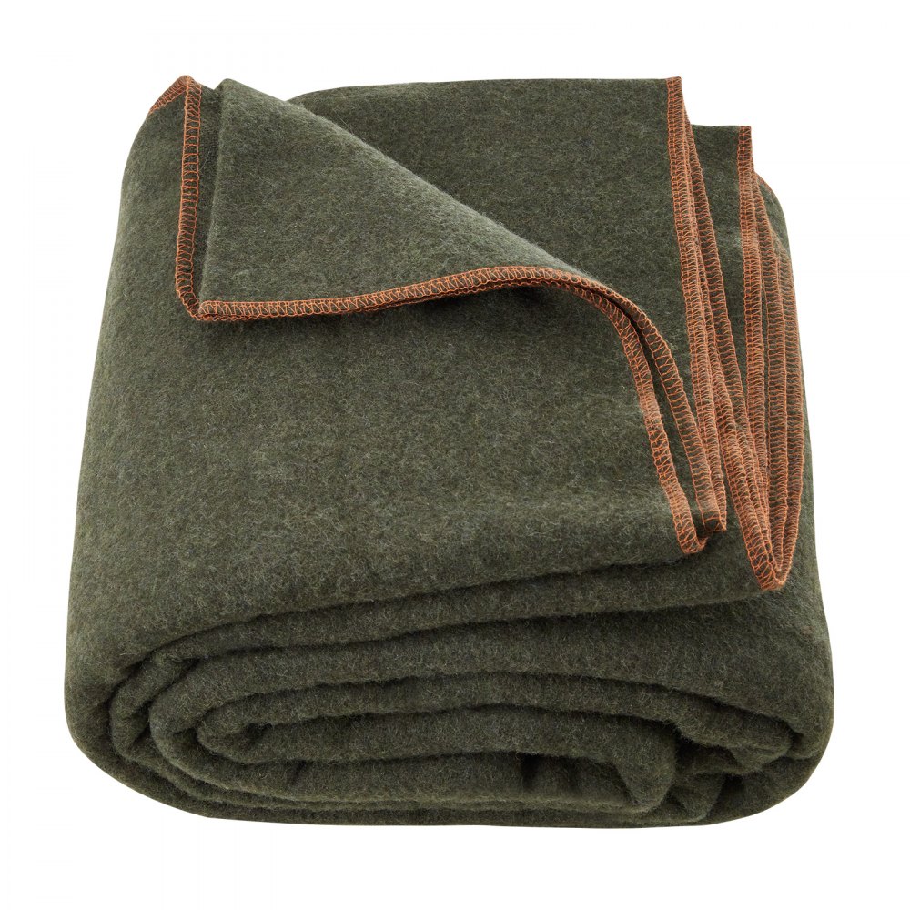 VEVOR Camping Blanket 1.62x2.23m, Wool Blanket, Large Warm Stadium Blanket, Waterproof and Windproof, Flame Retardant, Ideal for Outdoors, Picnics, Hiking, Sporting Events, Travel, (80% Wool), Military Green