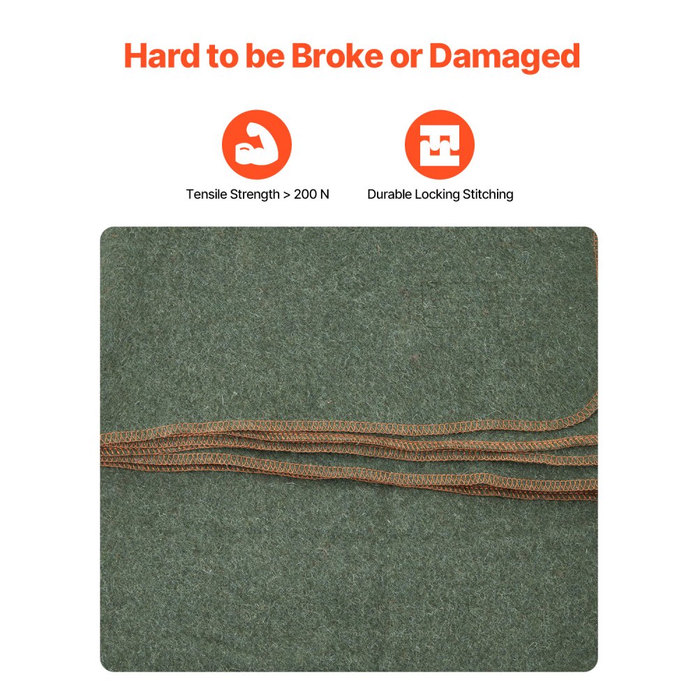 Koc kempingowy VEVOR 1,62 x 2,23 m, koc wełniany, koc stadionowy, wodoodporny i wiatroszczelny, trudnopalny, idealny na zewnątrz, pikniki, wędrówki, imprezy sportowe, podróże, (80% wełny), wielokolorowa faktura